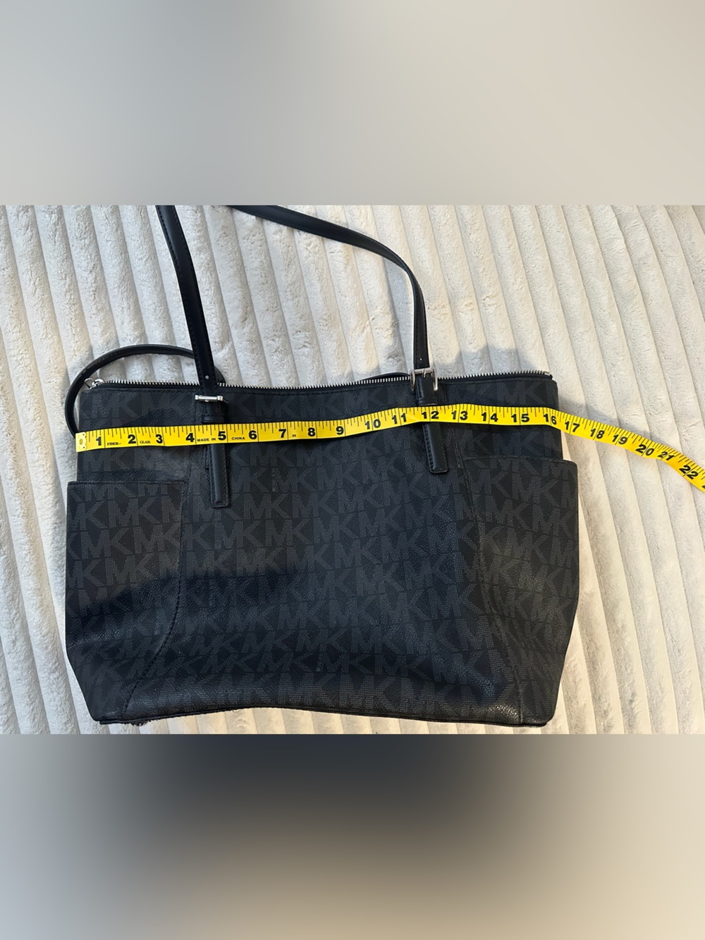 Michael Kors Black Monogram Tote - Picture 8 of 8